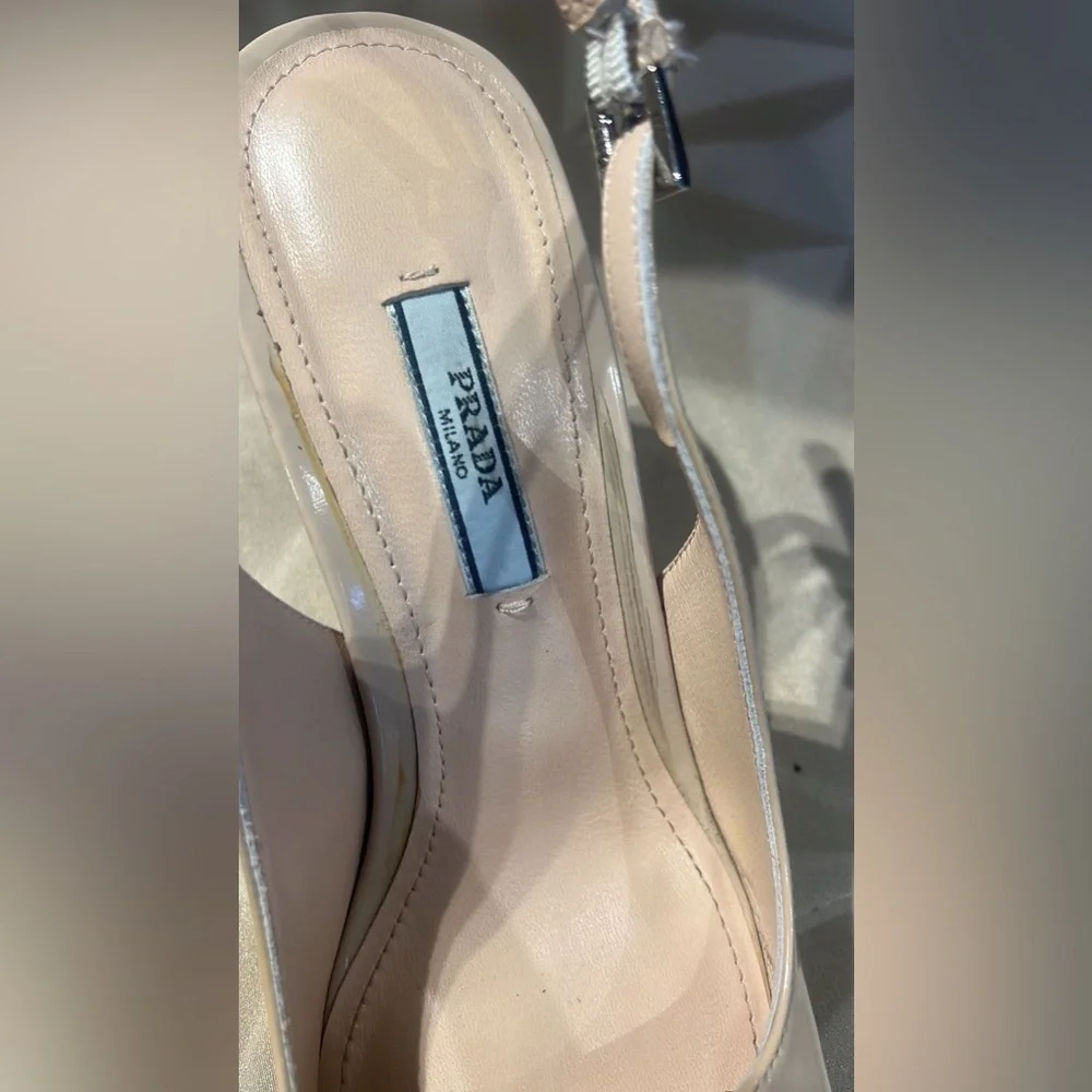 Prada Nude Patent Leather Pumps size EU37
